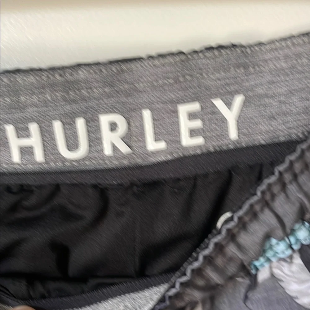 Hurley Tropical Floral Swim Shorts - Black and Blue